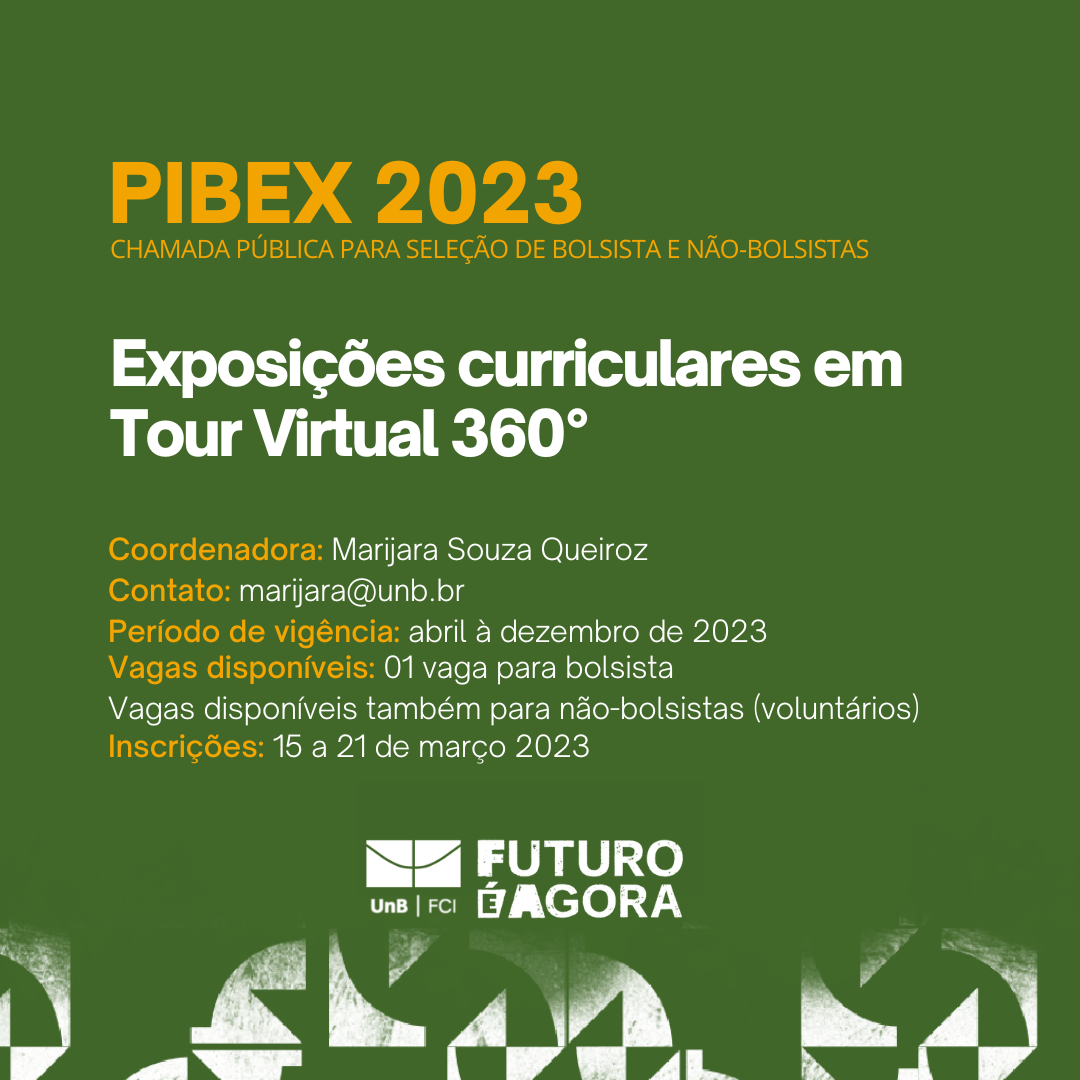 PIBEX 2023: Inscrições abertas para o projeto 
